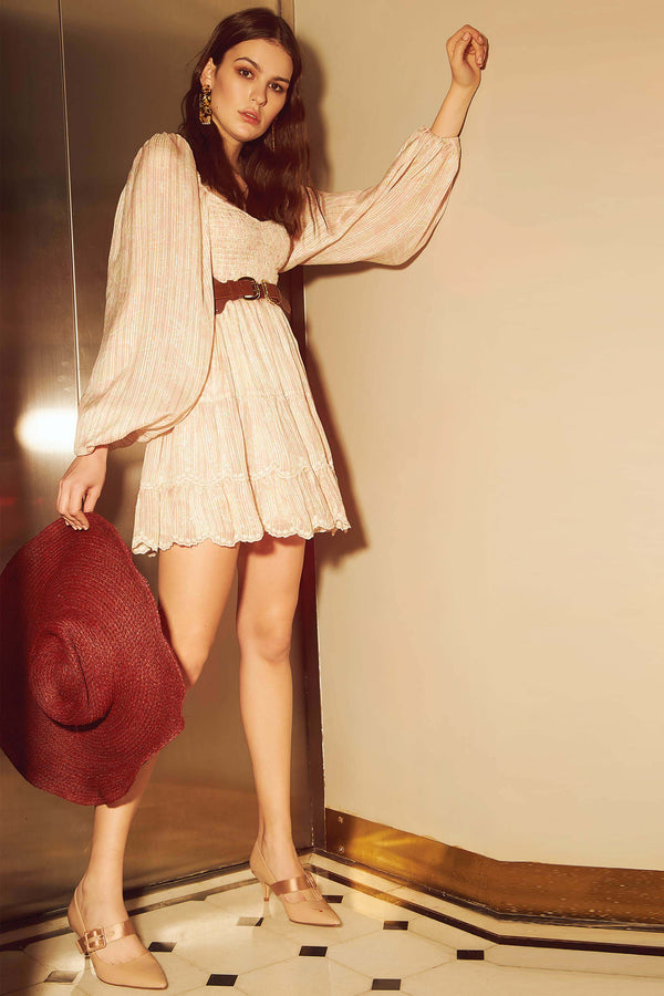 Zahra Smocked Short Dress