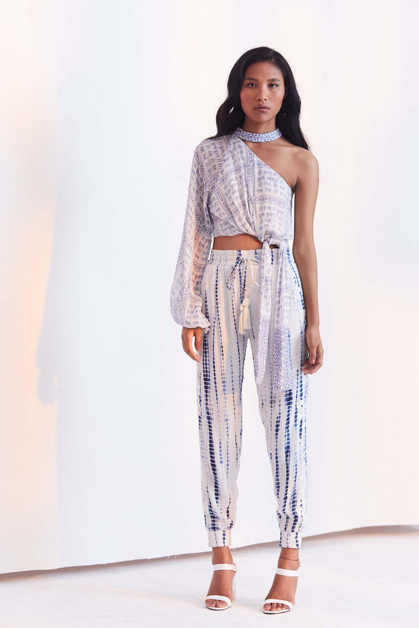 Hindu Asymmetric Crop Top